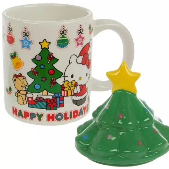 Hello Kitty Mug With Tree Lid - Brand new!​​​​ - Picture 3 of 8